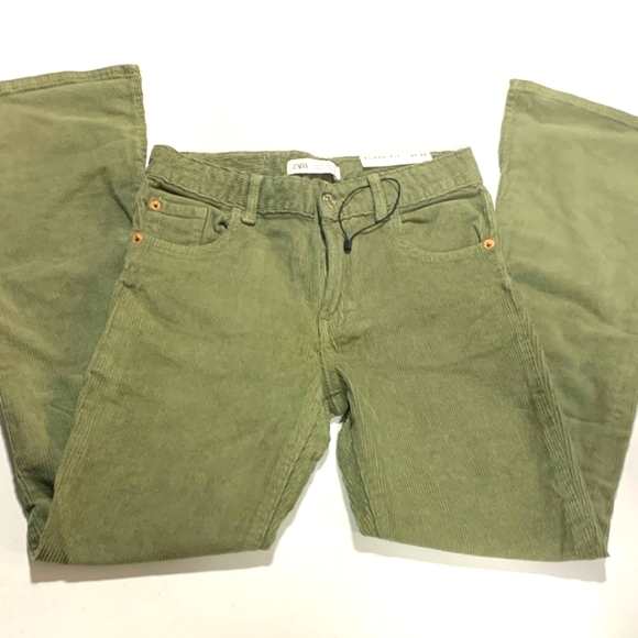 (11/12)💚Zara💚 Khaki Corduroy Jean👖W12.5"×L34" - Picture 3 of 6